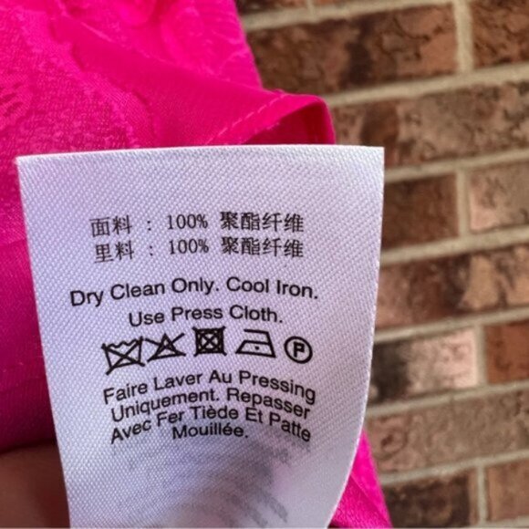 DKNY Sleeveless Double-V Faux Wrap Belted Evening Cocktail Dress S 6 fuchsia - Picture 7 of 16